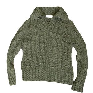 Liz Claiborne cable net stitch chunky sweater